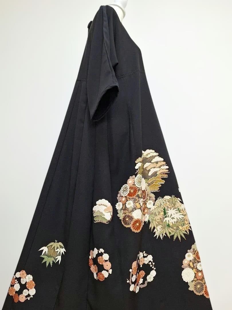 着物リメイクワンピース3615