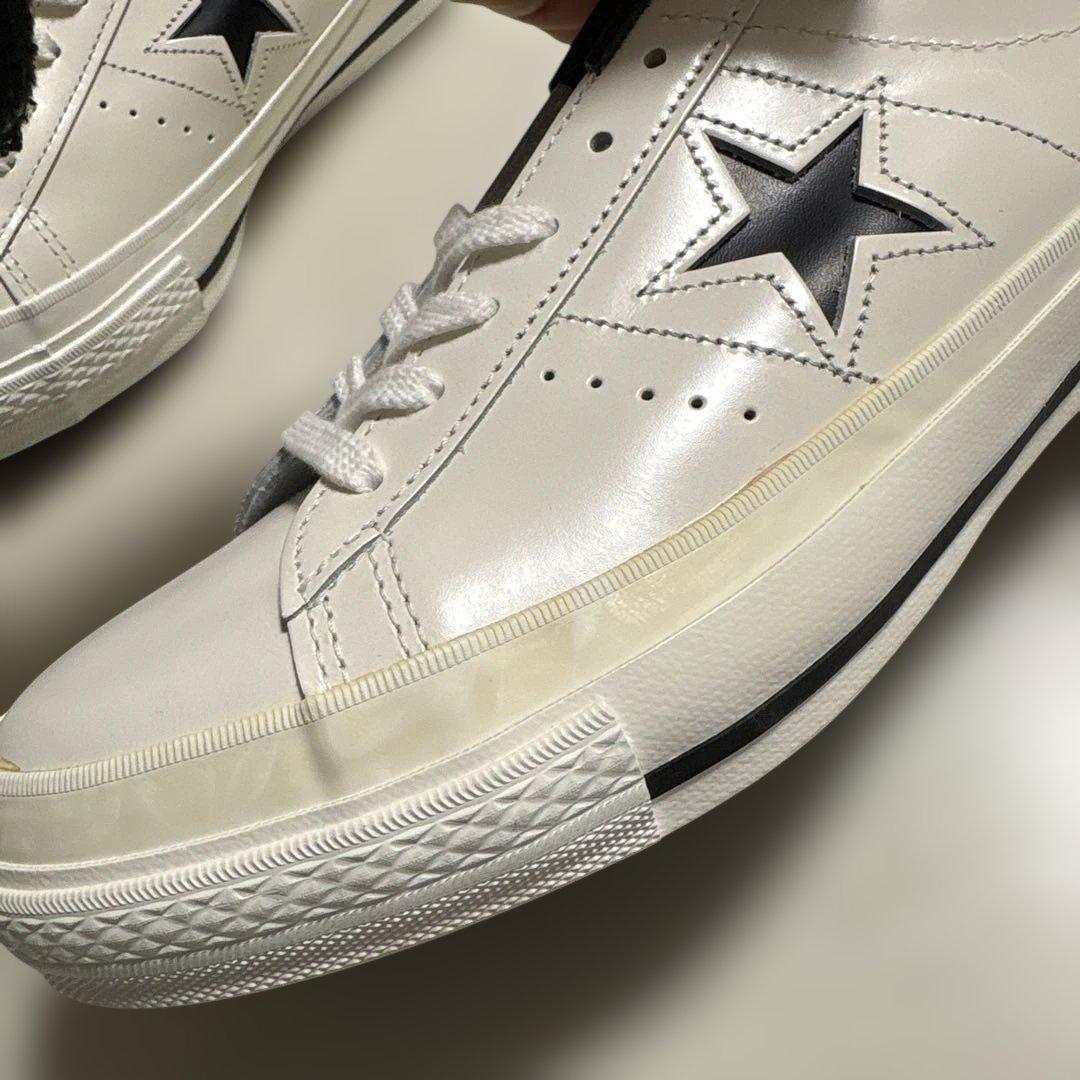 コンバース　ワンスター　Jホワイト/ブラック　27cm （8 1/2）レザー