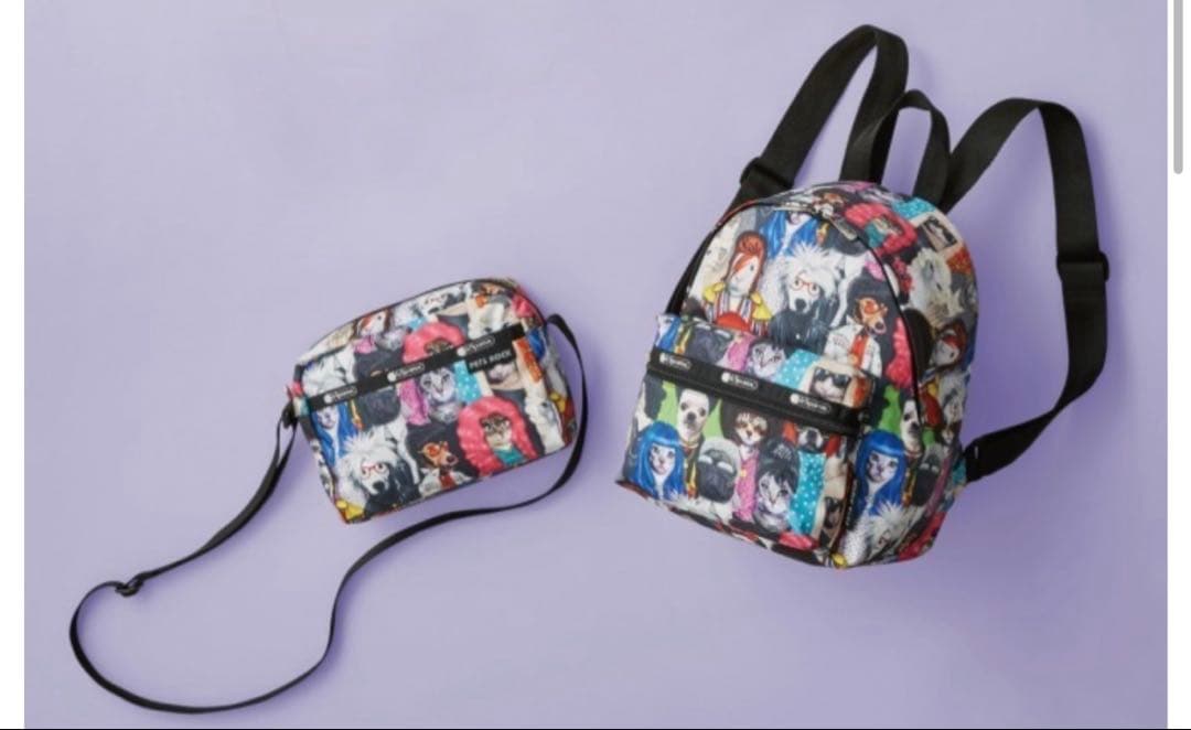 レスポートサック　ショルダーバッグ＆ボストンバッグ2点セット　ペッツロック柄