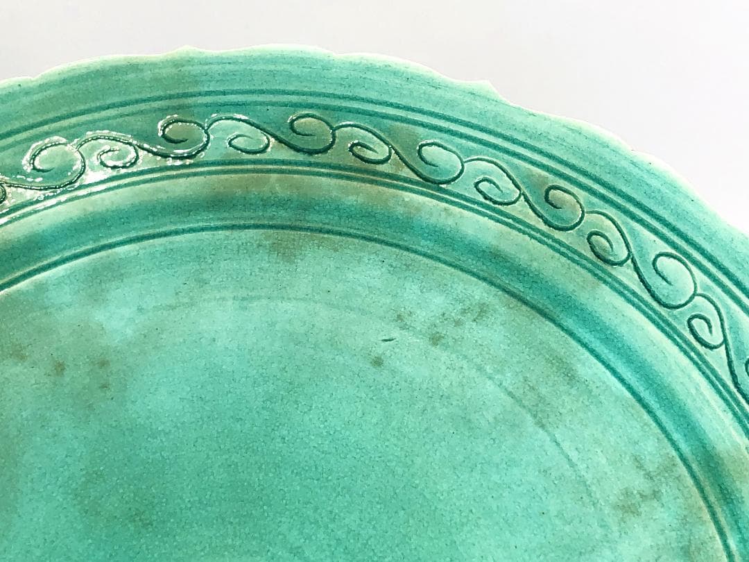 【 粟生屋東洸 作　定窯輪花縁皿 】　中村東洸　加陽庵