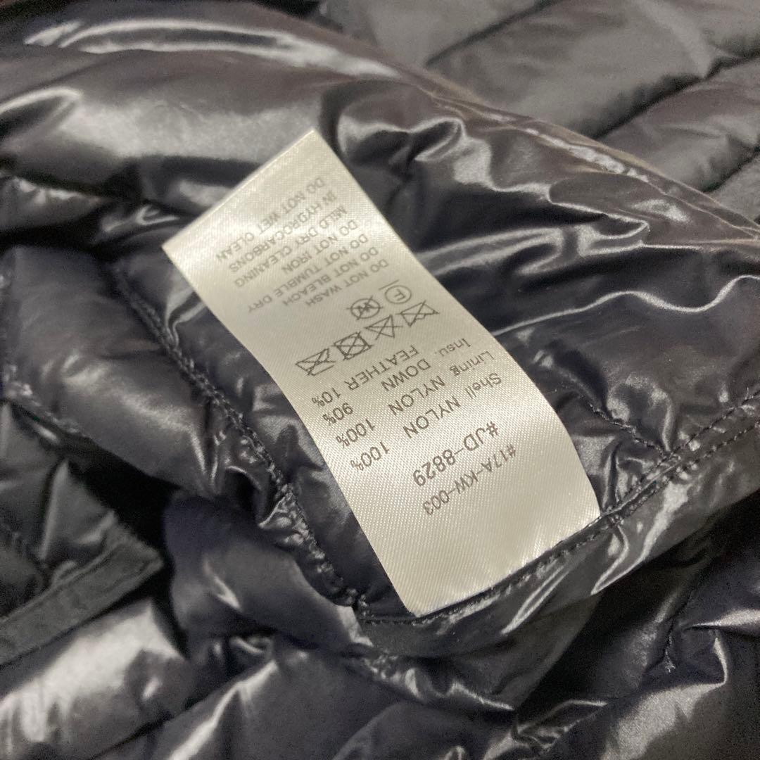 ダントン　インナーダウン コート　ダウンジャケット　36 ブラック