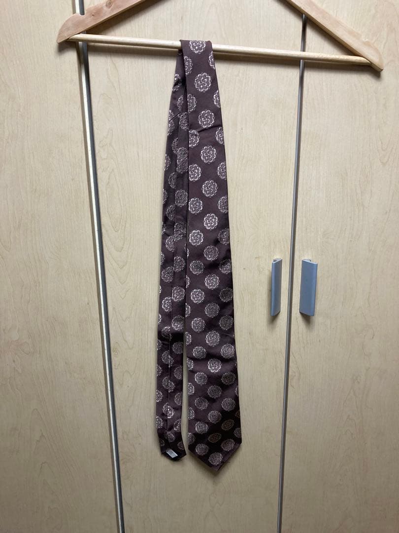 RRL小紋柄ブラウンネクタイ