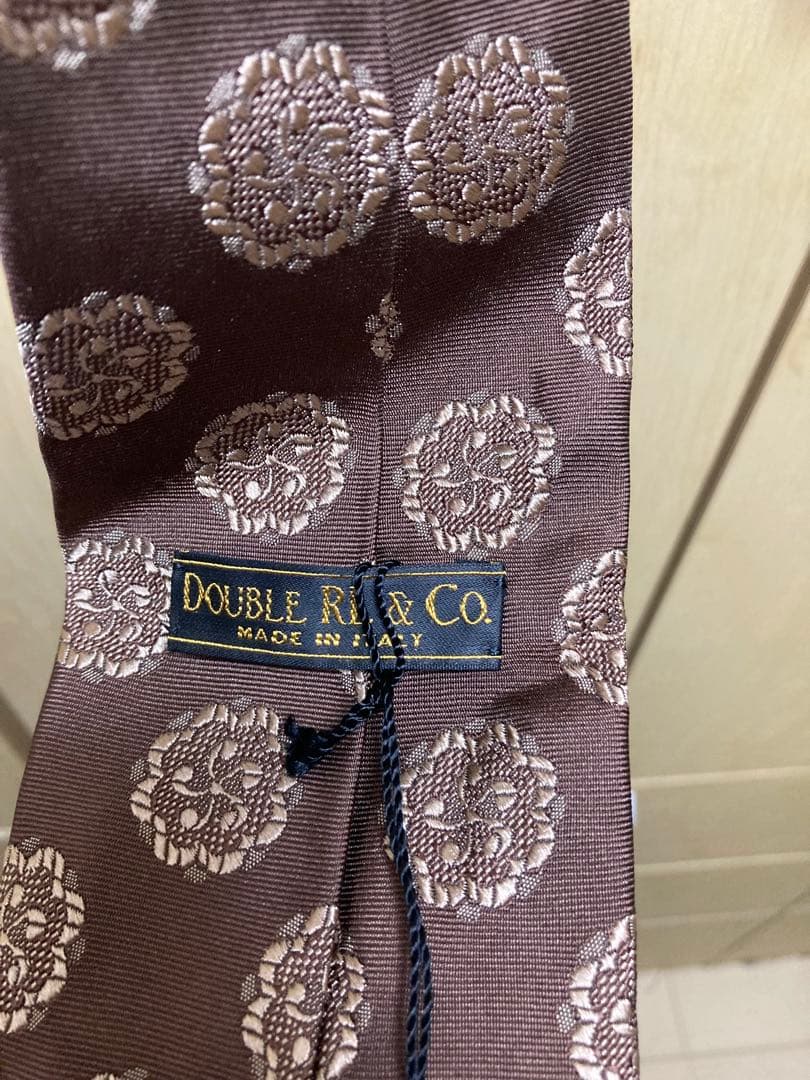 RRL小紋柄ブラウンネクタイ