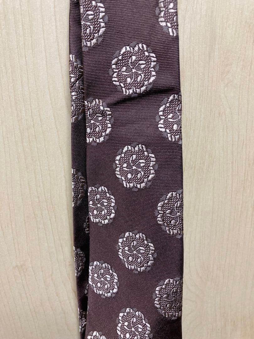 RRL小紋柄ブラウンネクタイ