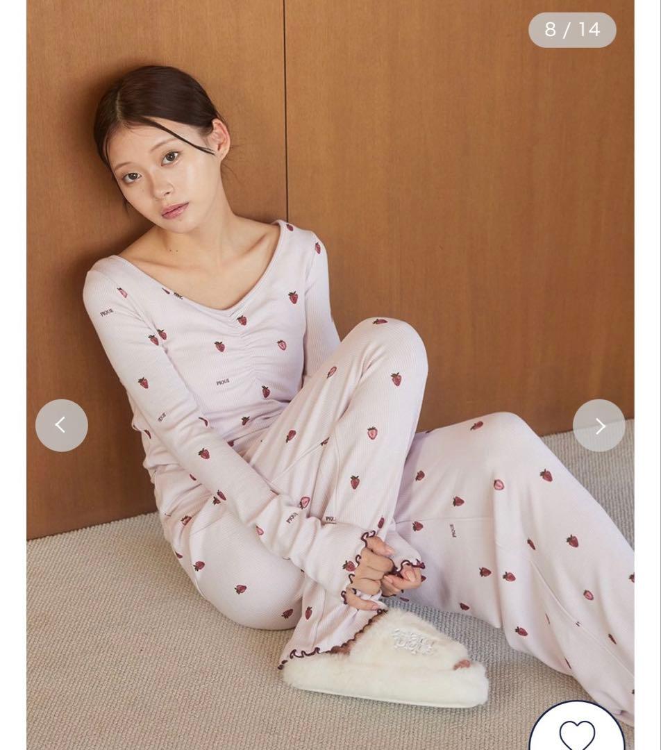 ジェラピケ ストロベリー柄パンツ ジェラートピケ