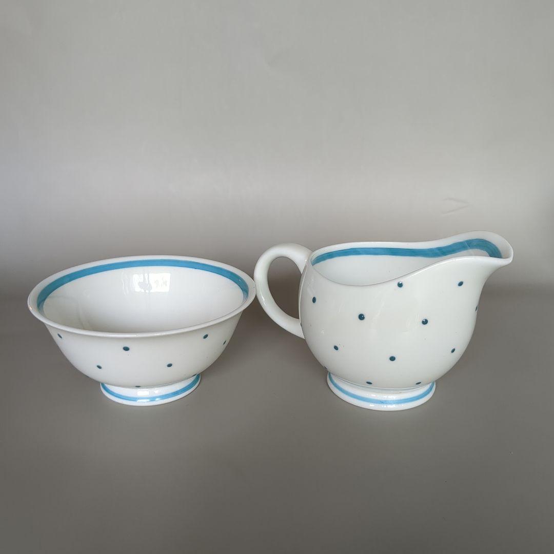 スージークーパー　レイズドスポット　ブルー　ティーセット　ティーポット・トリオ他