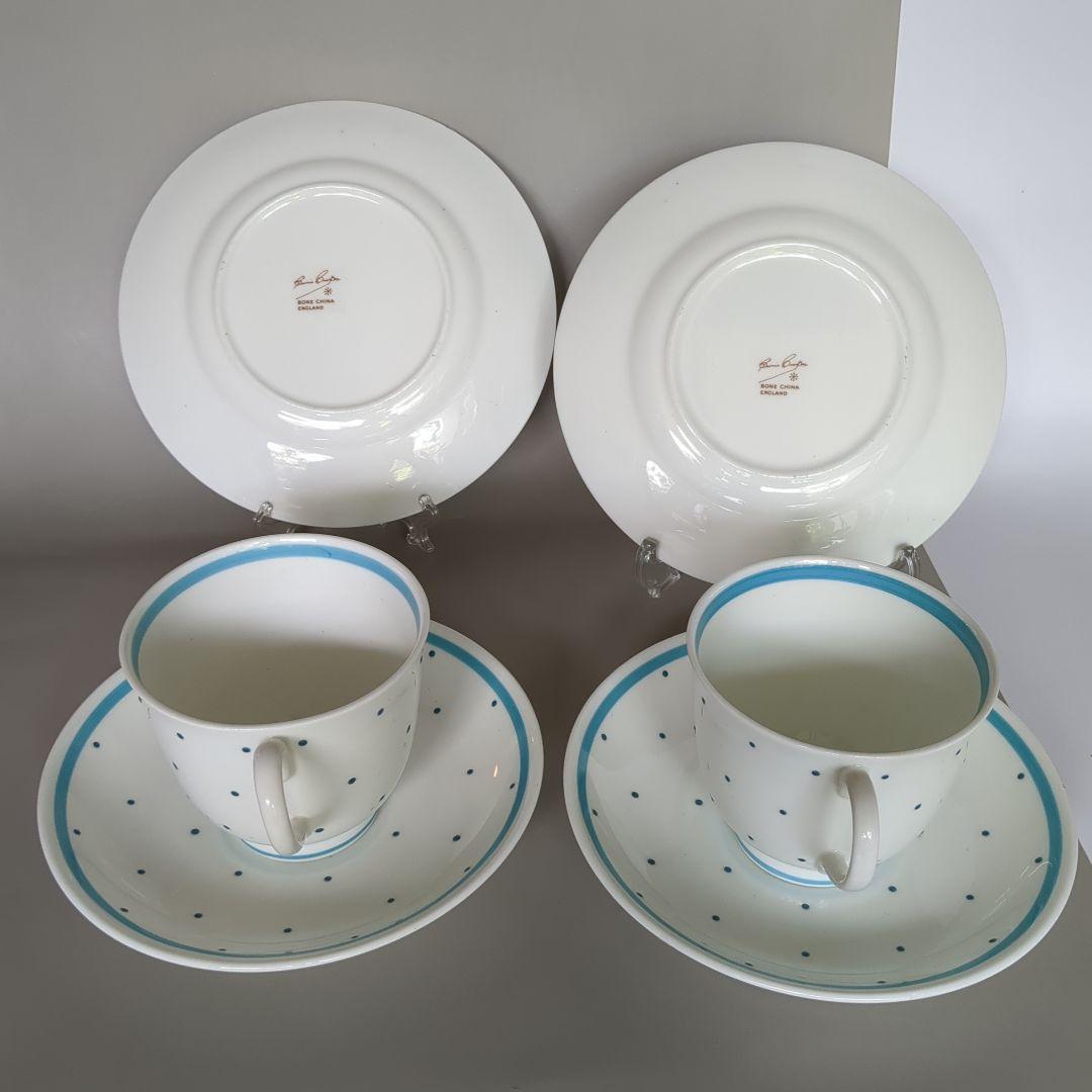 スージークーパー　レイズドスポット　ブルー　ティーセット　ティーポット・トリオ他