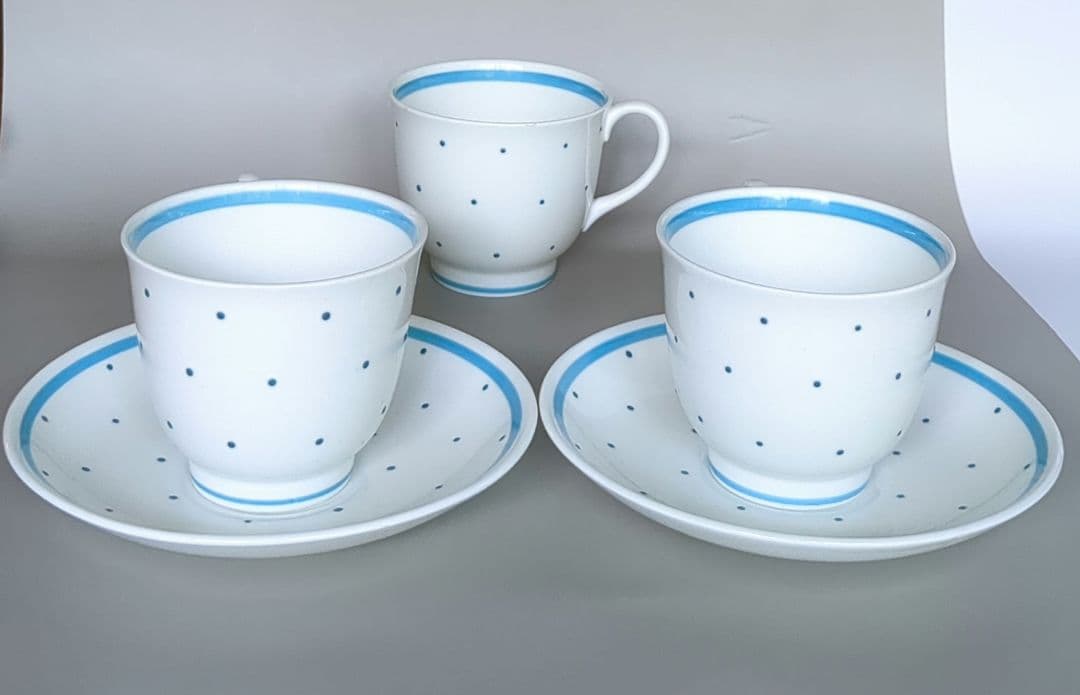 スージークーパー　レイズドスポット　ブルー　ティーセット　ティーポット・トリオ他