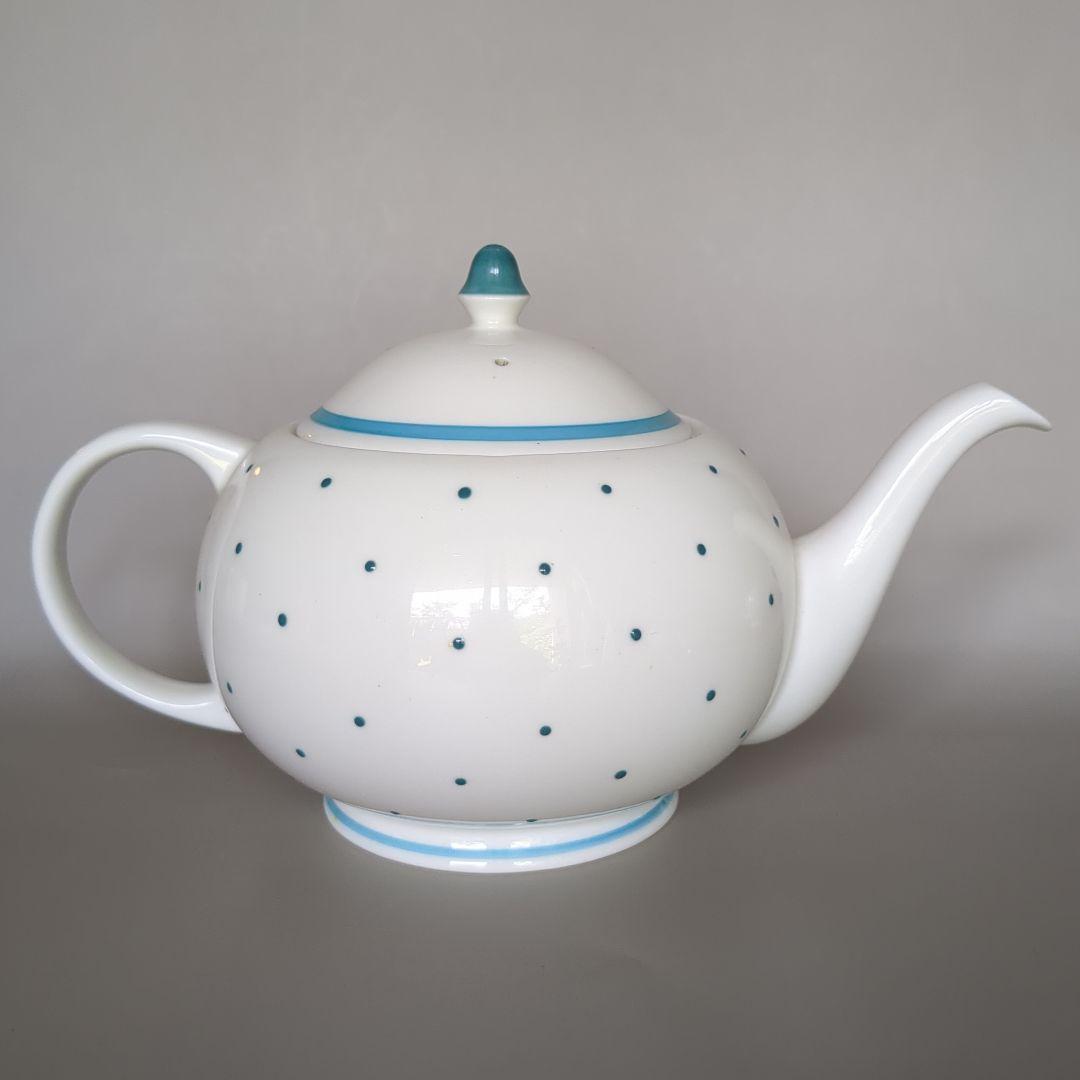 スージークーパー　レイズドスポット　ブルー　ティーセット　ティーポット・トリオ他