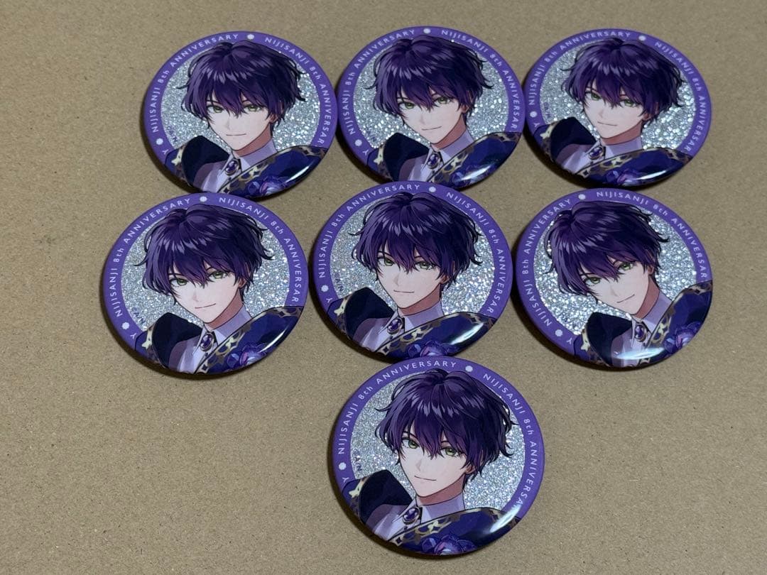 にじさんじ 8周年 8th グリッター缶バッジ 剣持刀也 7個