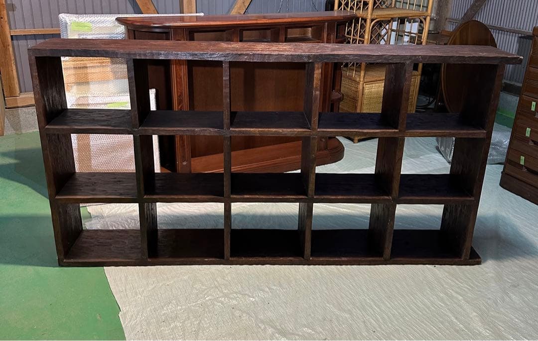 木製キャビネットとシェルフセット