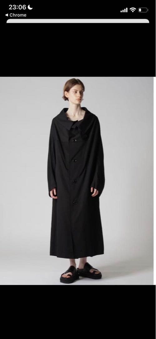 Y's コットンツイル　ロングケープコート