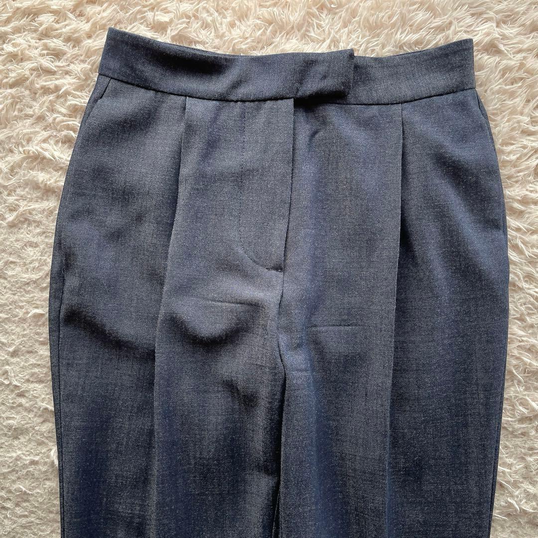 ヴェルサーチ セットアップ パンツスーツ ロゴボタン ウール混 ネイビー S相当