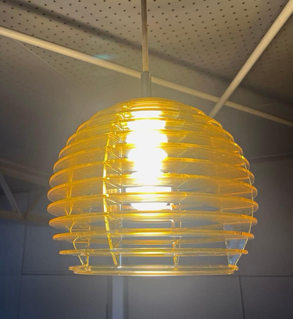 ヴィンテージ　70's ペンダントランプ　ミッドセンチュリー　スペースエイジ