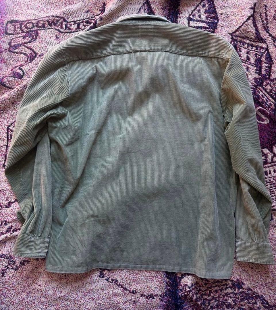 【60s】　コーデュロイシャツ　オープンカラー　ボックスシルエット