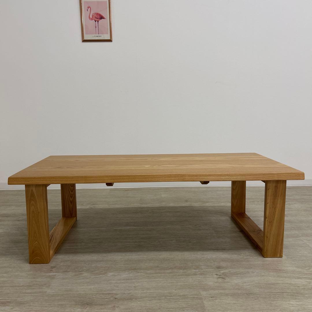 新品☆リビングテーブル センターテーブル 和風モダン 座卓 ローテーブル タモ材