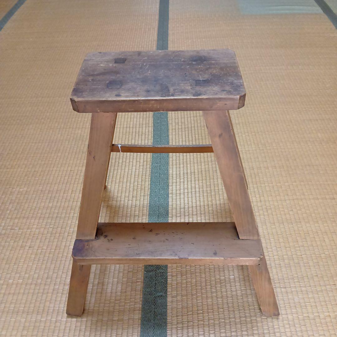 【昭和レトロ】木製スツール　踏み台　ディスプレイ台
