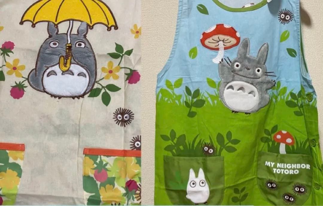 となりのトトロ　エプロン　新品未使用タグ付き　保育士　介護士　キャラクター　大人