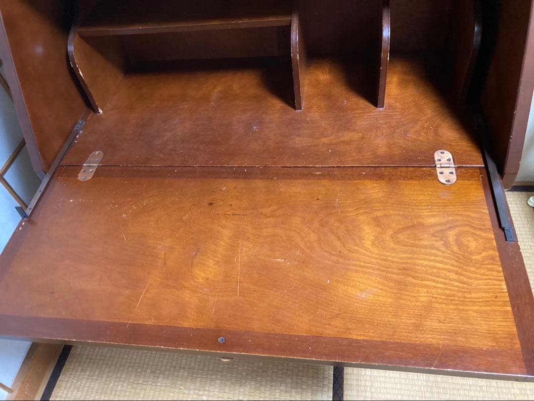 書棚　ライティングビューロー　本棚　机　レトロ　アンティーク