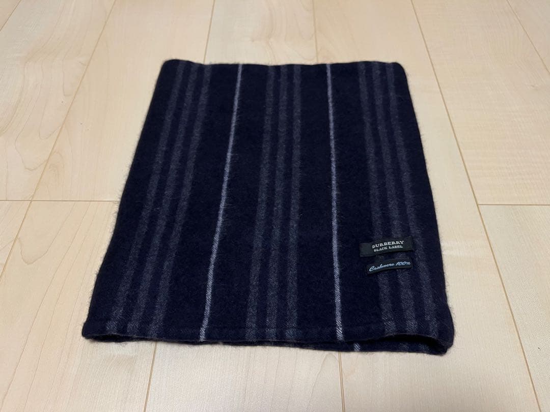 バーバリー　スヌード　ネックウォーマー　マフラー 濃紺　ネイビー系