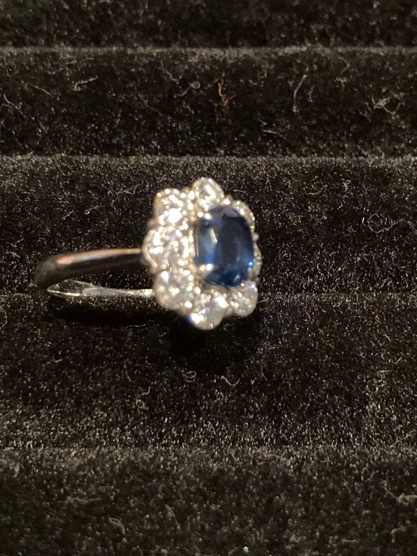 非加熱サファイア リング