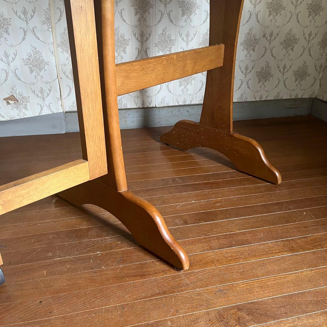 【アンティーク】北欧レトロ 木製 バタフライテーブル ドロップリーフテーブル 机