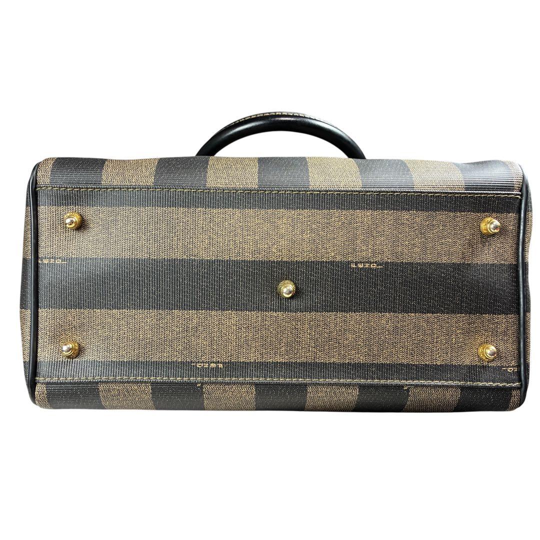 美品✨ FENDI フェンディ ミニボストン ペカン ブラックロゴ