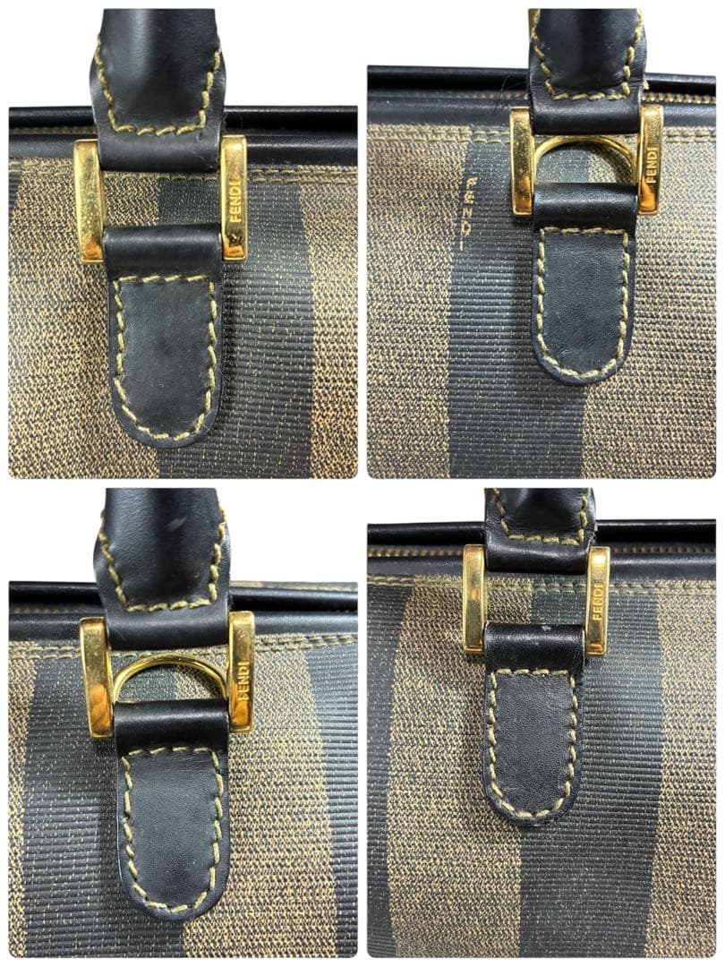 美品✨ FENDI フェンディ ミニボストン ペカン ブラックロゴ