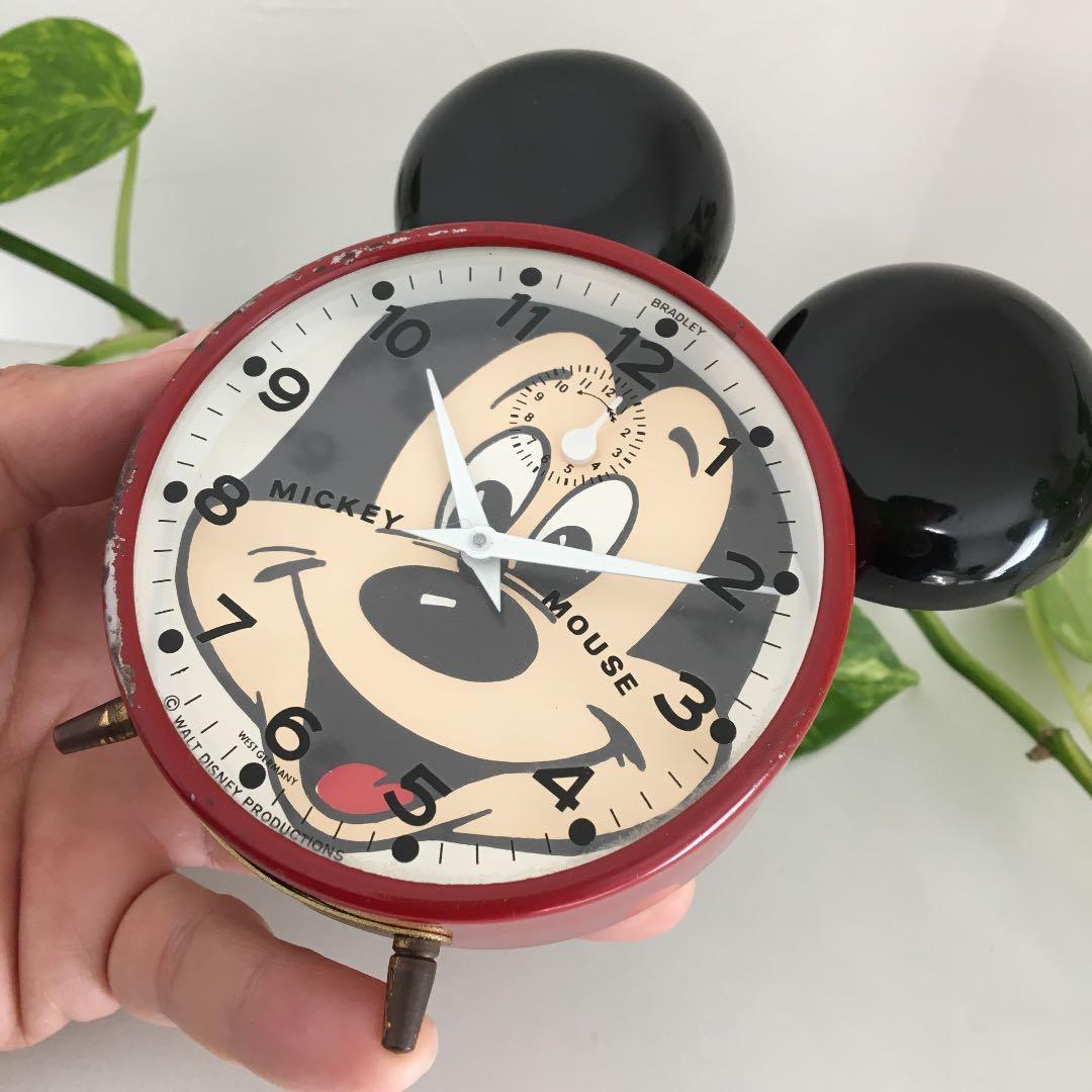 希少　レトロ　BRADLEY   ミッキー    目覚まし時計