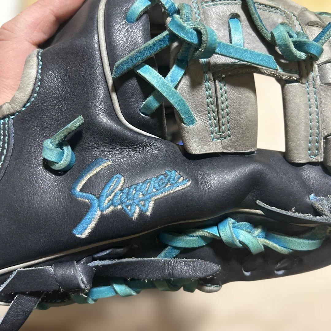 久保田スラッガー　軟式グローブ 内野手用　グリス、紐交換済み