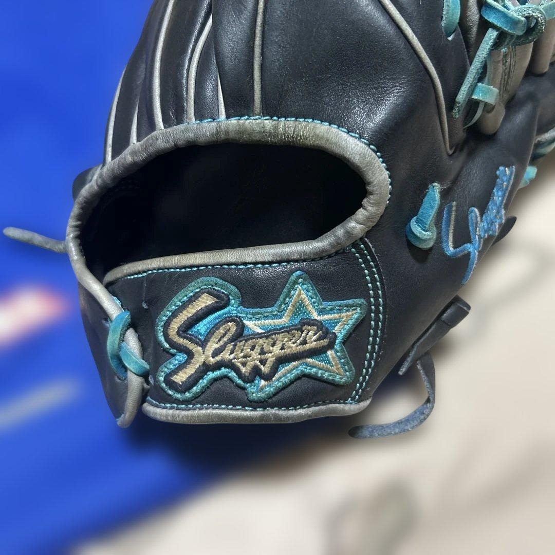 久保田スラッガー　軟式グローブ 内野手用　グリス、紐交換済み