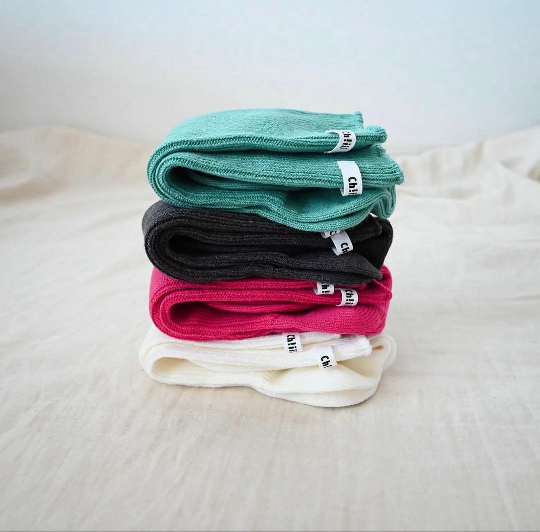 【新品未使用品】ch!iiibag 3足セット リブルーズソックス 白　ピンク