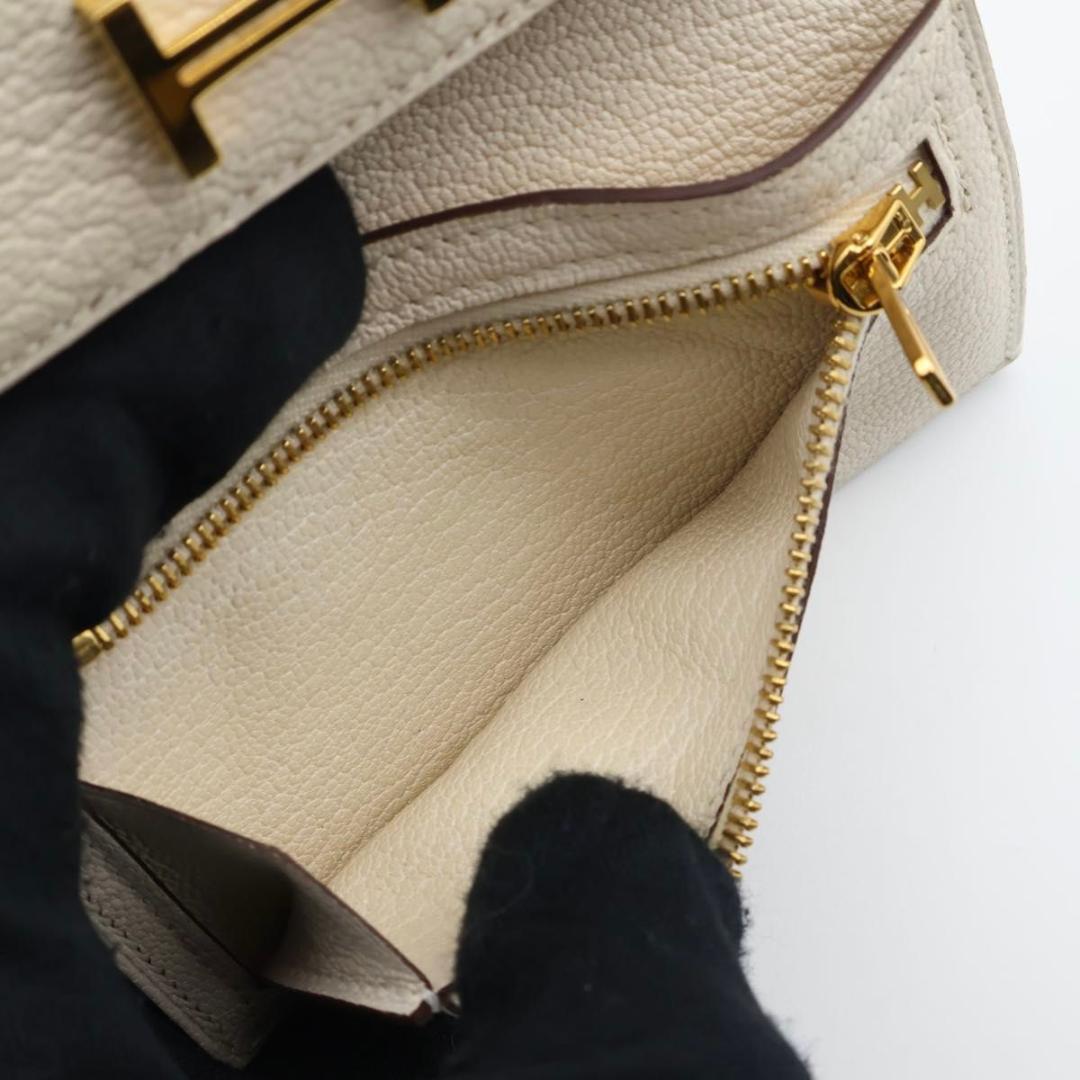 鑑定書付き【超極美品】HERMES ベアンコンビネ　三つ折り財布　シェーブル