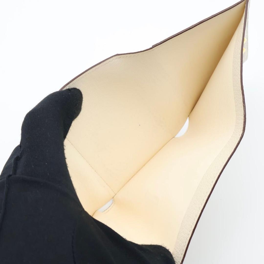 鑑定書付き【超極美品】HERMES ベアンコンビネ　三つ折り財布　シェーブル