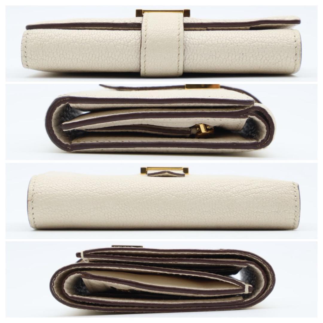 鑑定書付き【超極美品】HERMES ベアンコンビネ　三つ折り財布　シェーブル