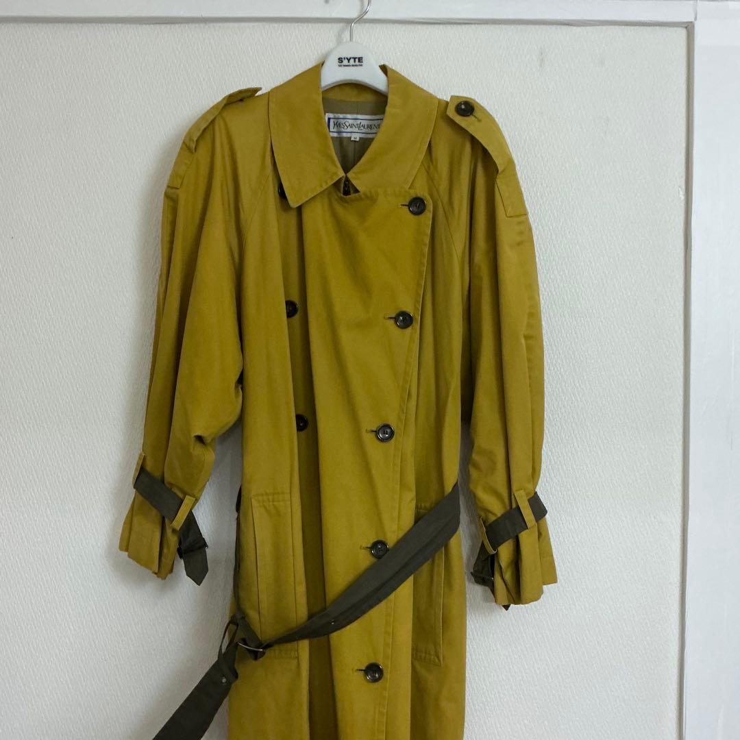 Yves Saint Laurent イエロー マスタード トレンチコート