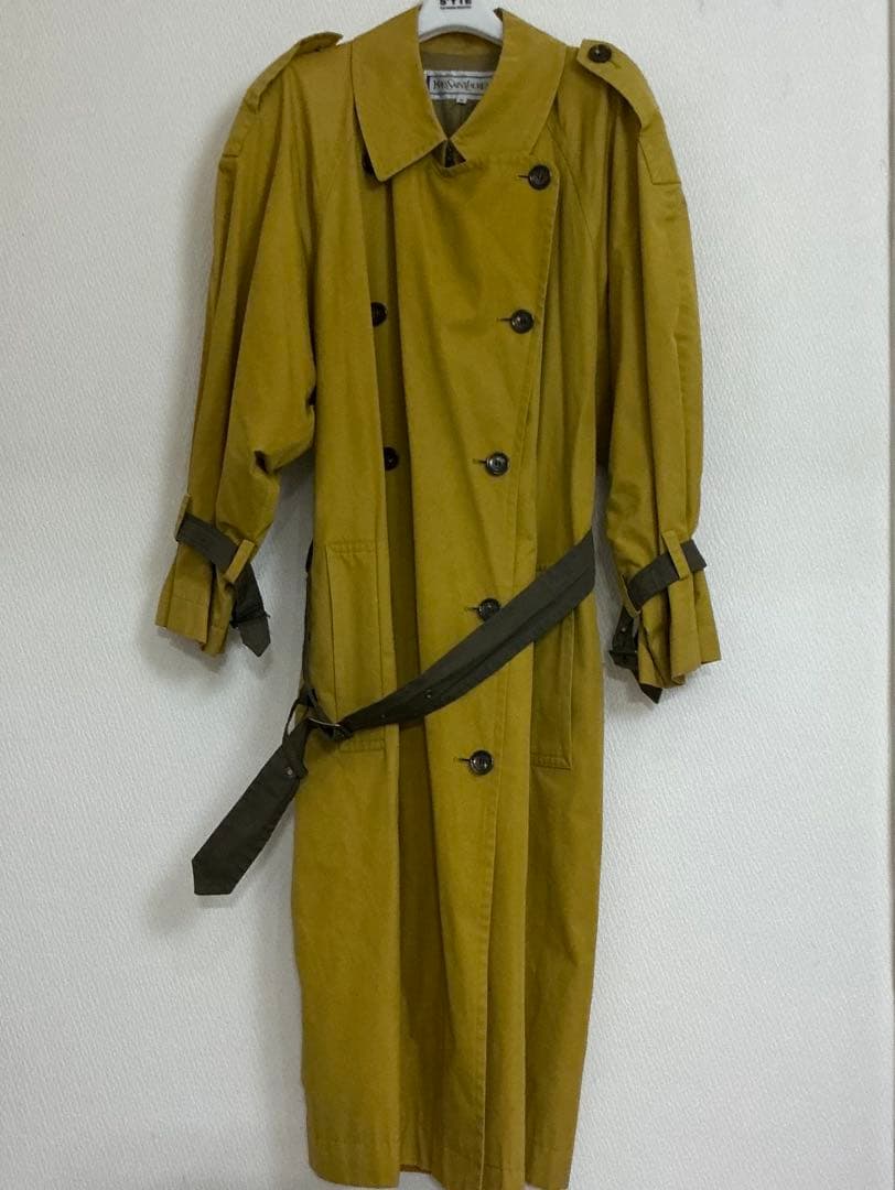 Yves Saint Laurent イエロー マスタード トレンチコート