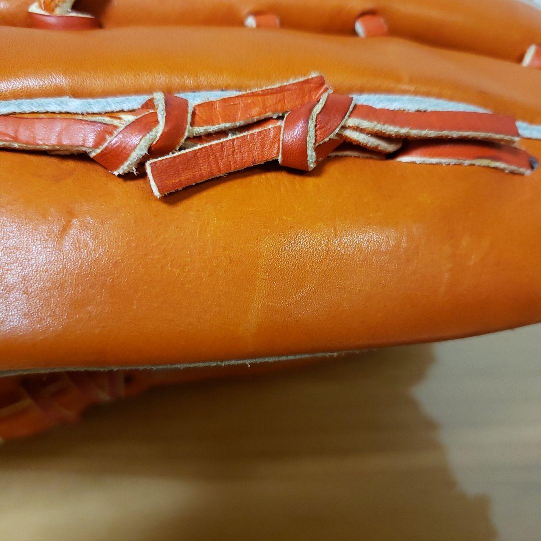 mizunoビックM・D-upZone オレンジ レザーグローブ