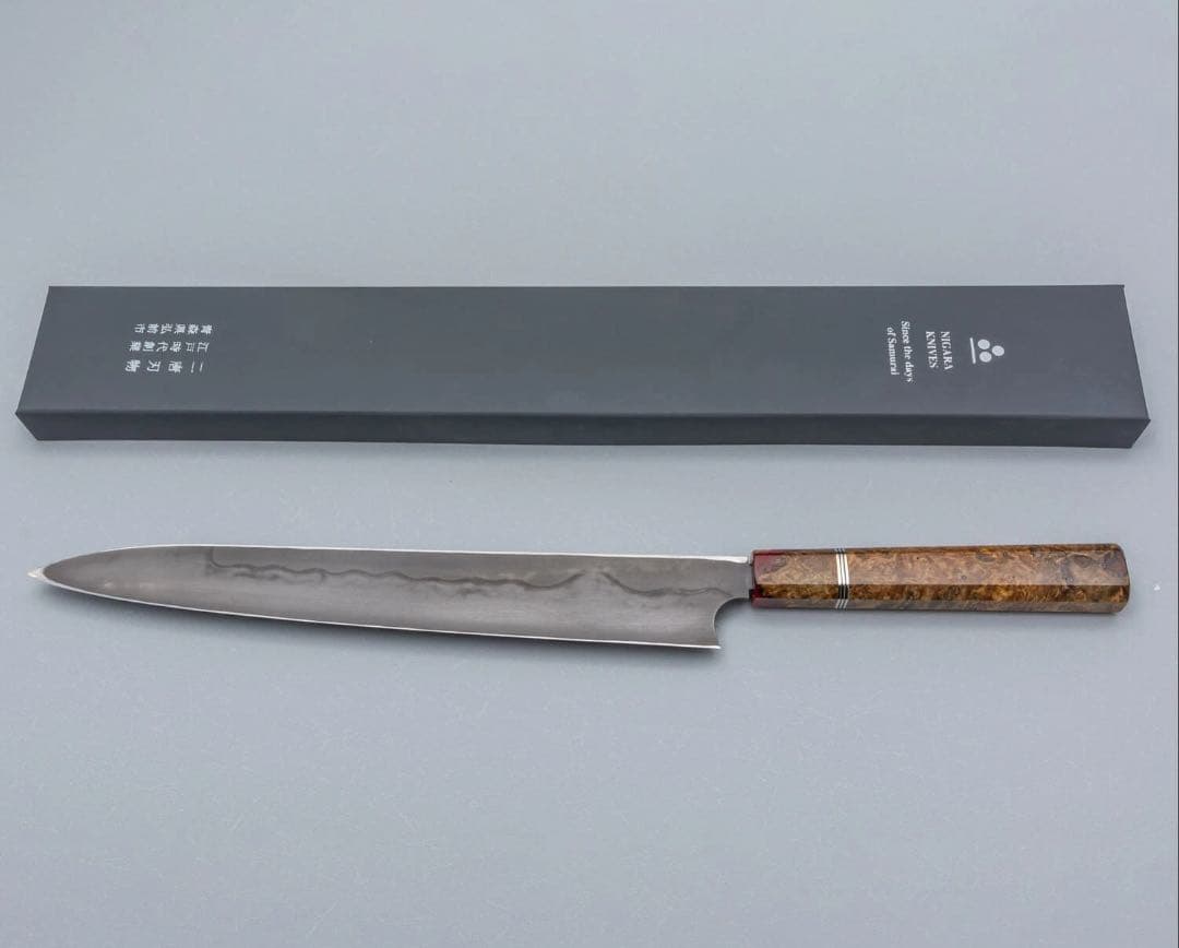 二唐刃物　本焼　白一鋼　柳　300