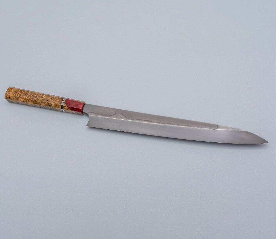 二唐刃物　本焼　白一鋼　柳　300