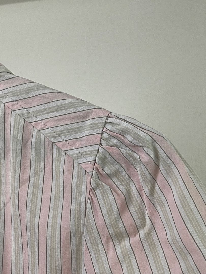 Vivienne Westwood ストライプ柄 半袖シャツ ピンク グレー