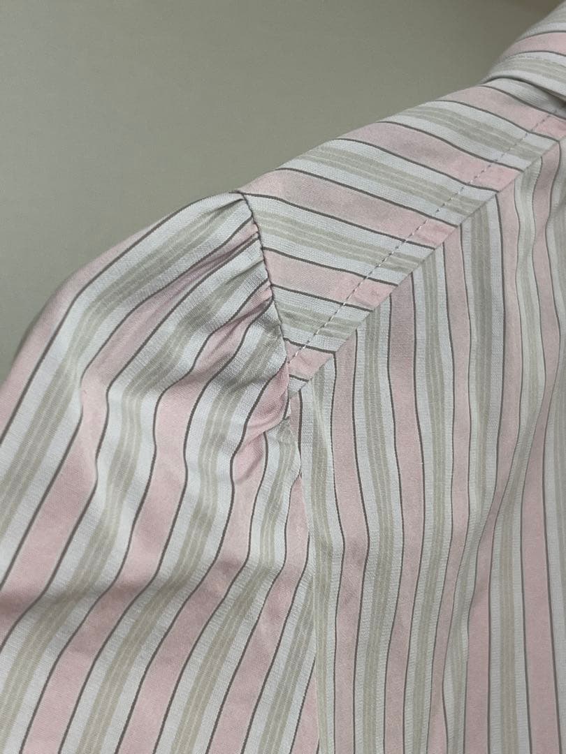 Vivienne Westwood ストライプ柄 半袖シャツ ピンク グレー