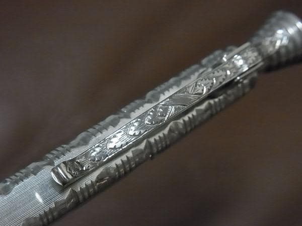 中山英俊 ボルトアクション・ボールペン ステンレスダマスカス TETORI彫金