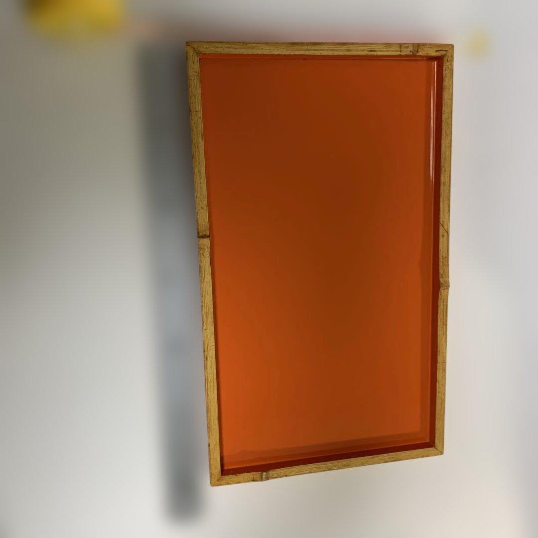 琉球塗 琉球漆器 四角盆10枚と丸盆6枚 菓子皿　朱色　鹿児島琉球漆器