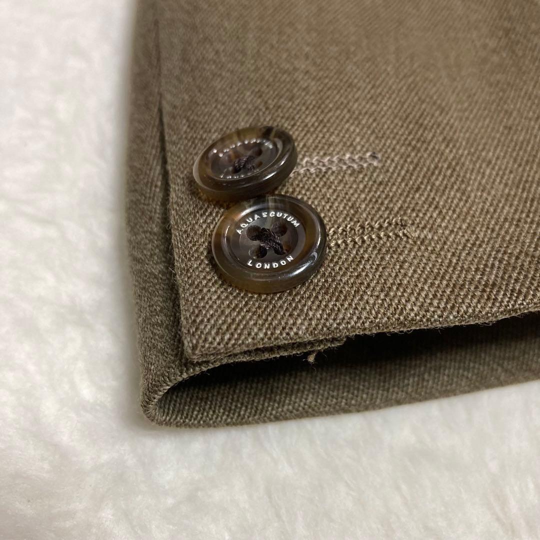 ✨極美品 アクアスキュータム　比翼チェスターコート　ベルベット　ロング　ブラウン