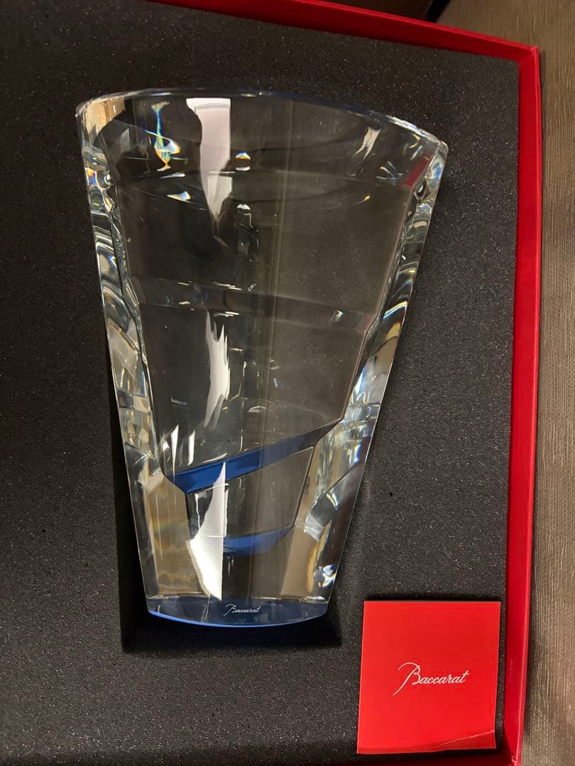 Baccarat バカラ クリスタル花瓶 透明・青