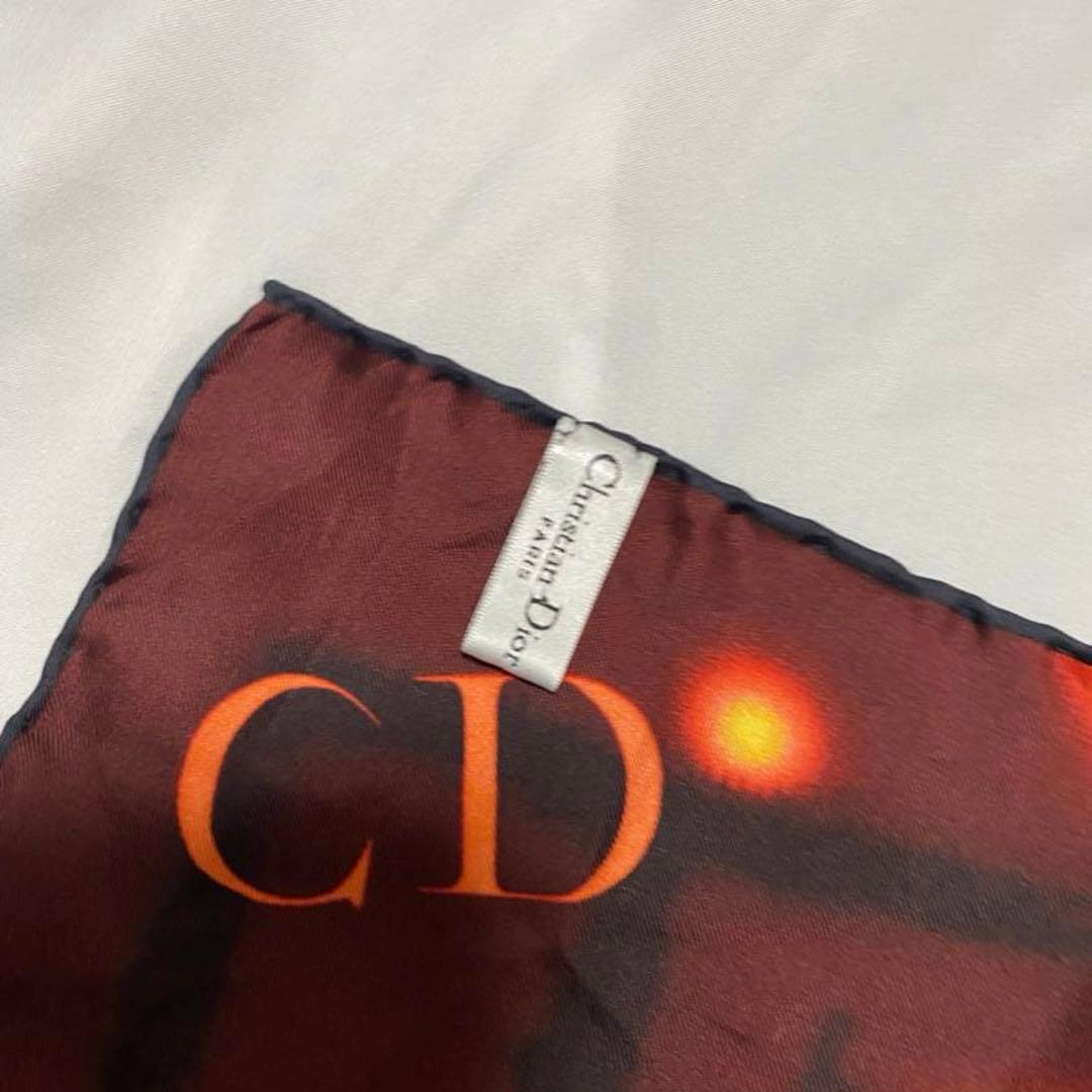 クリスチャンディオール シルク　ロゴ　スカーフ