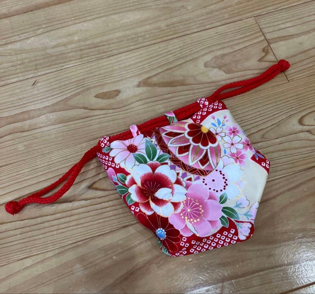 七五三 着物セット 赤い花柄