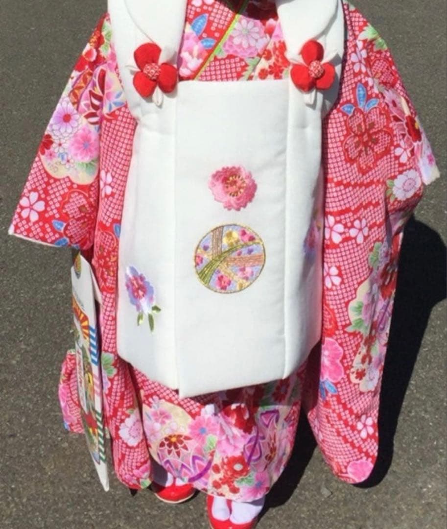 七五三 着物セット 赤い花柄