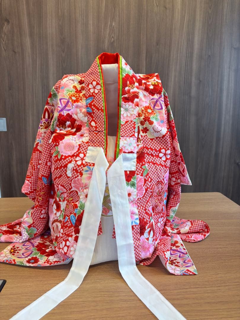 七五三 着物セット 赤い花柄